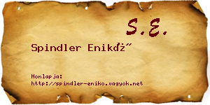 Spindler Enikő névjegykártya