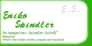 eniko spindler business card